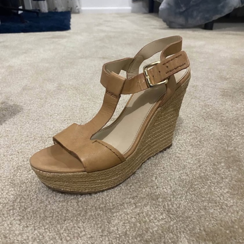Tan Wedge Sandals